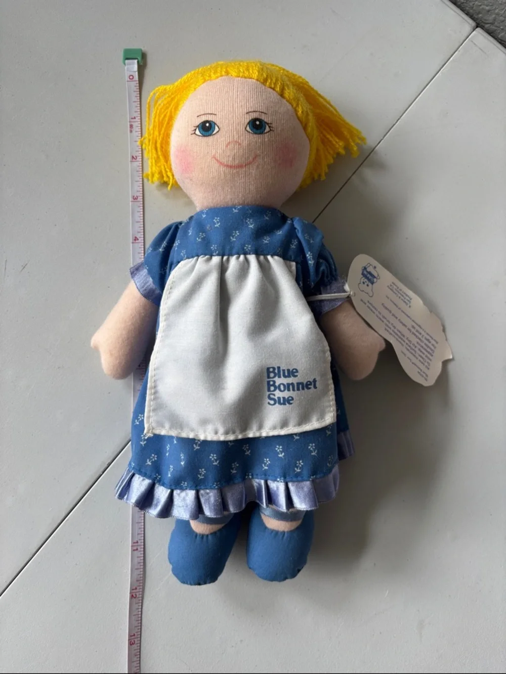 Vintage Blue Bonnet Sue Plush Doll